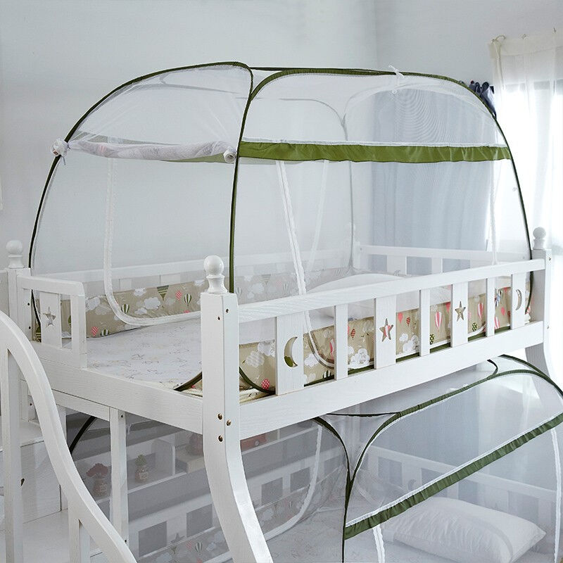 木茶蚊帐免安装学生上铺下铺蒙古包三门无底床上防摔儿童帐篷全