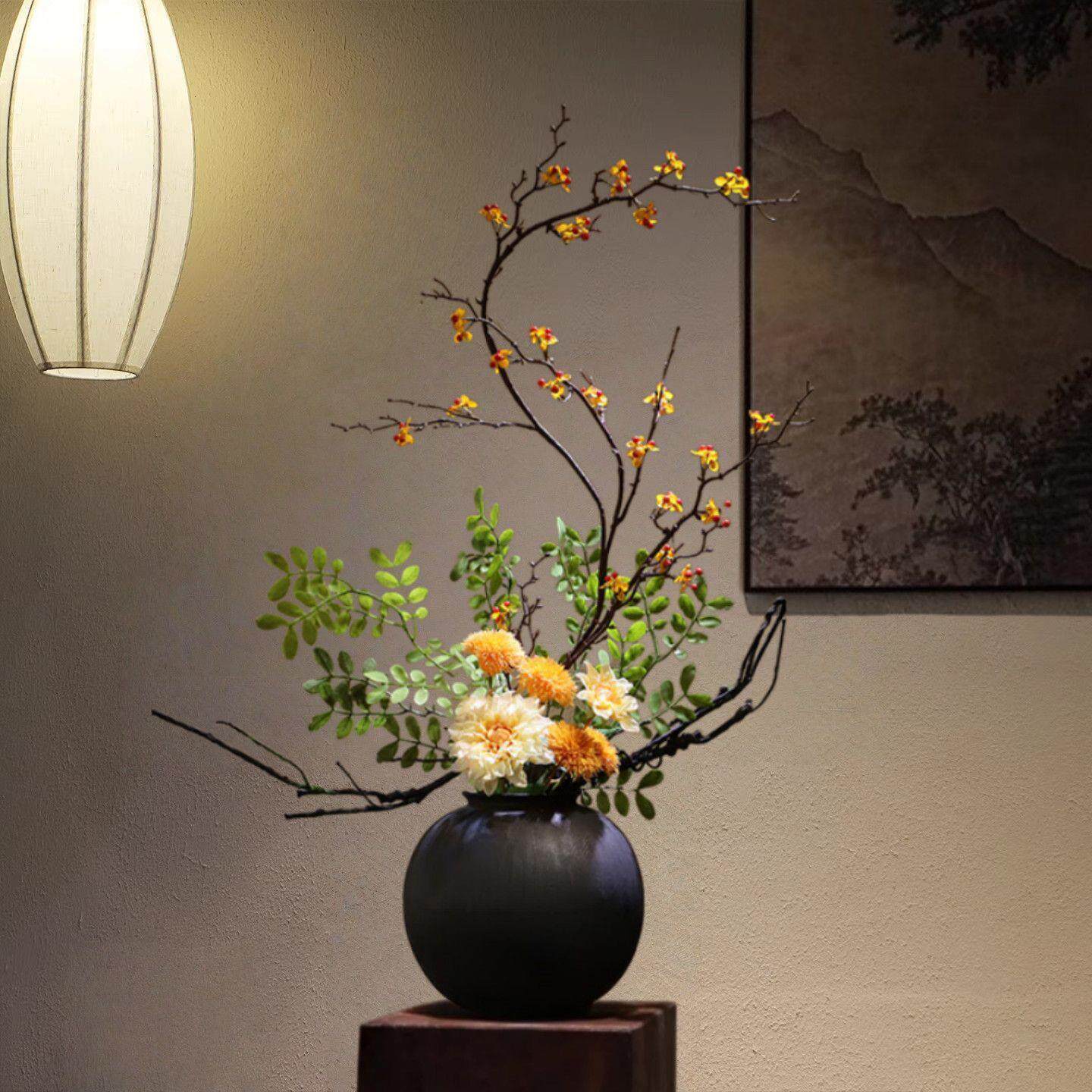 禅意宋式陶瓷花瓶新中式
