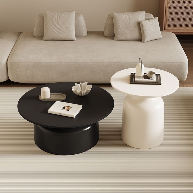 新款岩板奶油风情家用客厅茶几小户型家居组合马提尼可移动小茶几