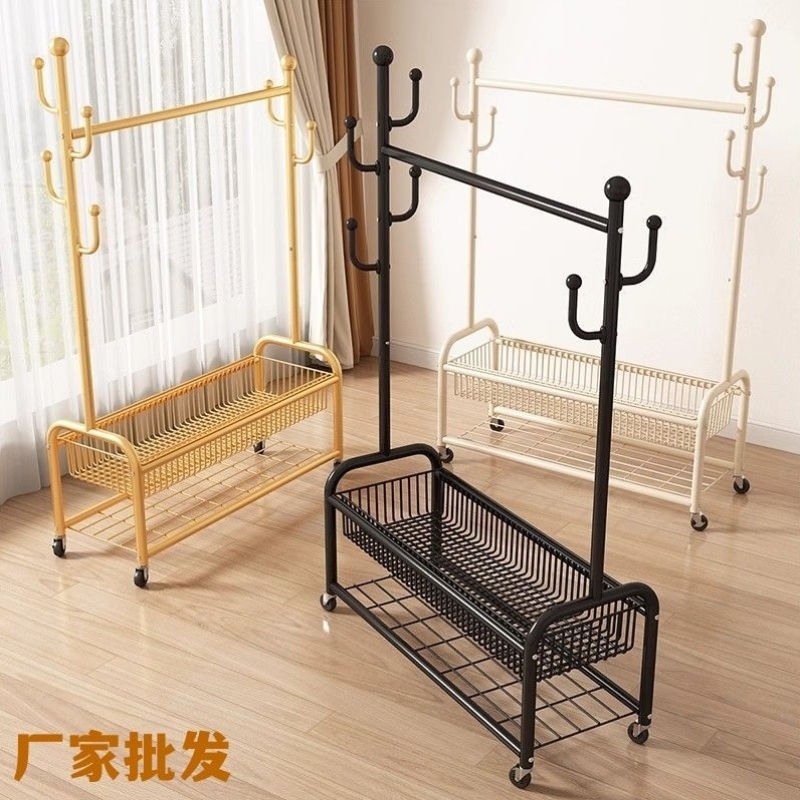 挂衣架落地卧室家用凉晾衣架房间阳台室内挂衣服架子简易杆衣帽架