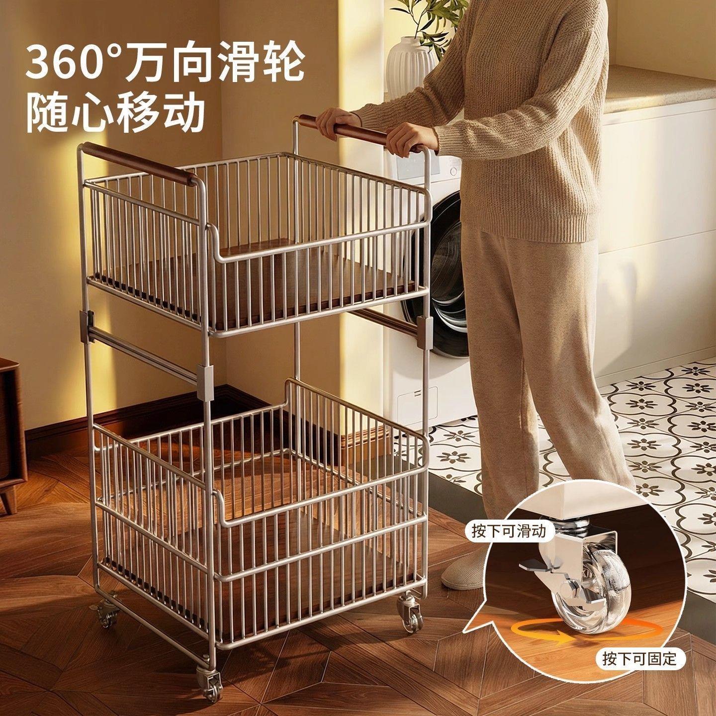 法式轻奢脏衣篓双层静音