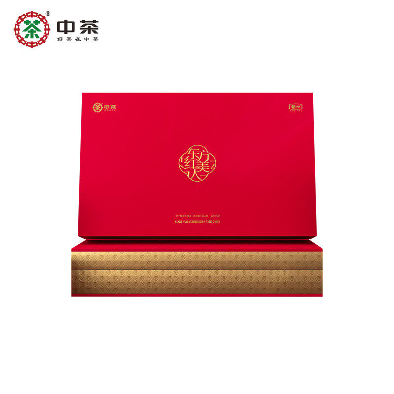 中茶 滇红东方红美人大叶种工夫红茶礼盒装茶叶216g 节日送礼茶礼