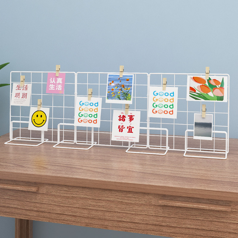 ?网格展示架幼儿园美工区作品环创架子摆摊照片挂架网片饰品铁丝