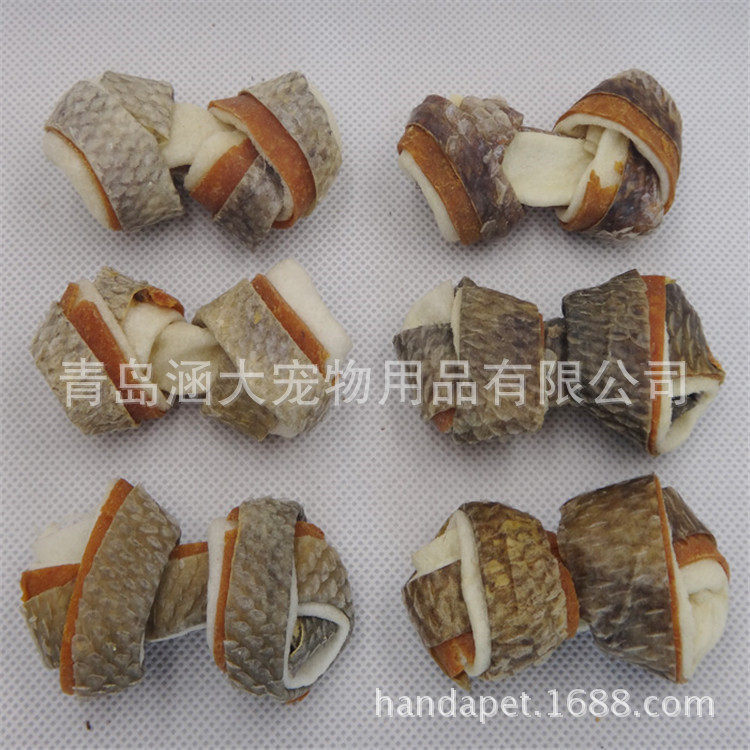 多省包邮宠物食品狗零食深海鱼皮牛皮三文鱼肉结骨