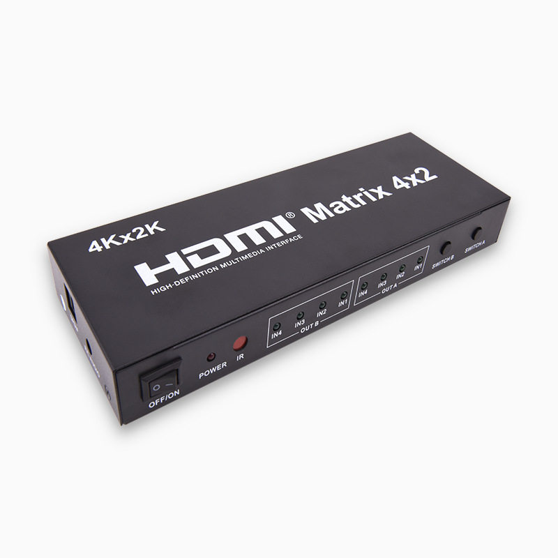 HDMI 4进2出矩阵 hdmi切换分配器四进二出4K 2.0 60Hz 高清分配器