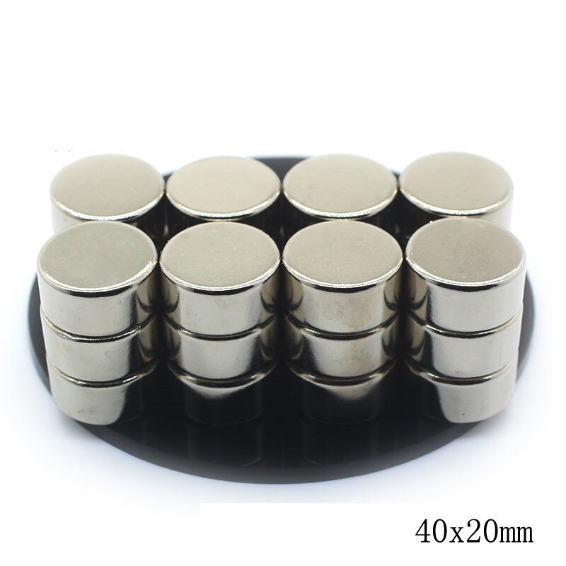 D40x20mm钕铁硼镀镍磁铁40*20mm圆形吸力强吸铁石 磁钢 现货批发