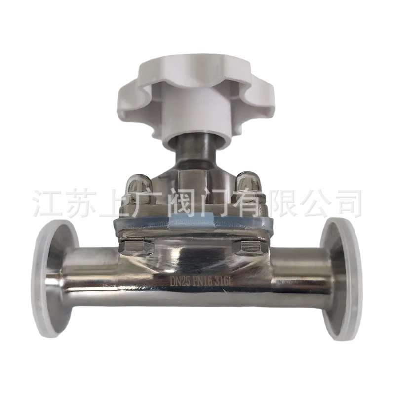 G81F-16RL快装隔膜阀316L不锈钢食品卫生级直通快开卡盘式卡箍膜