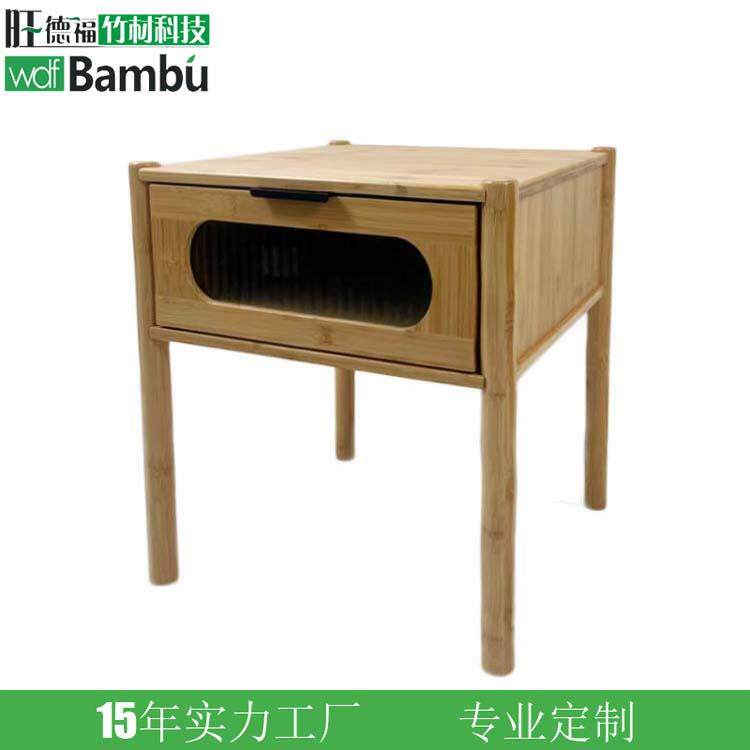 实力工厂竹制休闲桌子边桌床边桌靠墙折叠沙发长条茶几桌现代简约