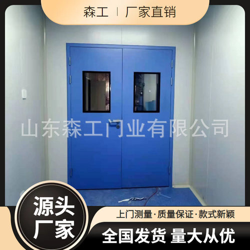 净化钢制门密闭隔音静电喷涂平开森工生产厂家上门测量