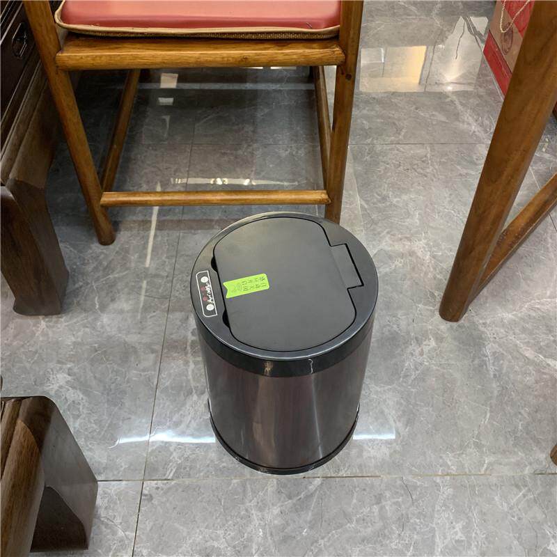 新中式智能感应客厅垃圾桶家用带盖创意卧室厕所卫生间轻奢办新品