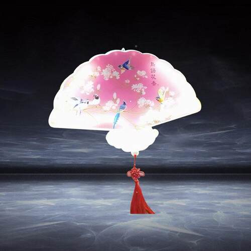 户外动led造型闪ZSO景观楼盘装化饰灯光节造型灯亮发光中国风扇子
