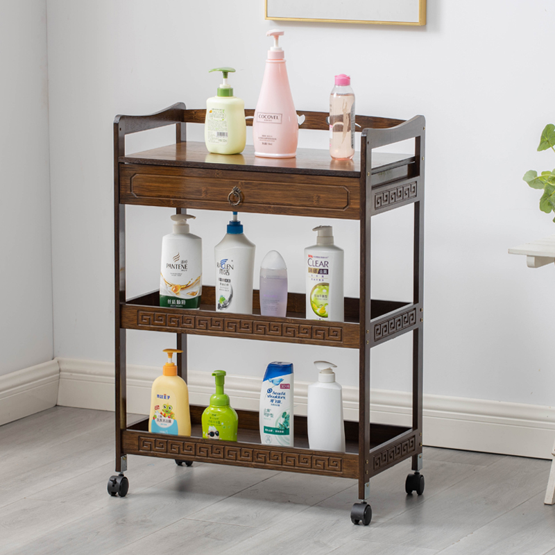 美容美发小推车置物架美容院三层工具车带抽屉采耳店美甲店储物柜