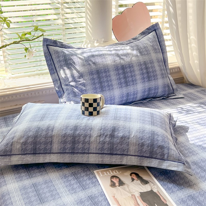 A类纯棉老粗布枕套48cmx74cm一对装枕芯内胆套夏季家用单只防头油