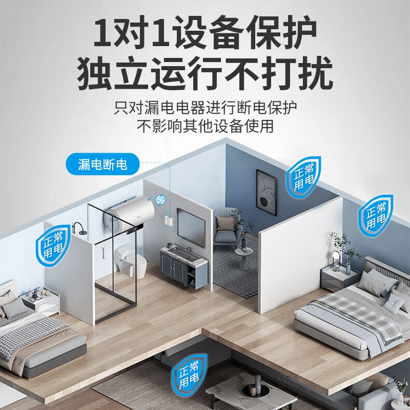 空调专用漏电保护器2p开关3p3匹柜机家用漏保32A40A大功率空开