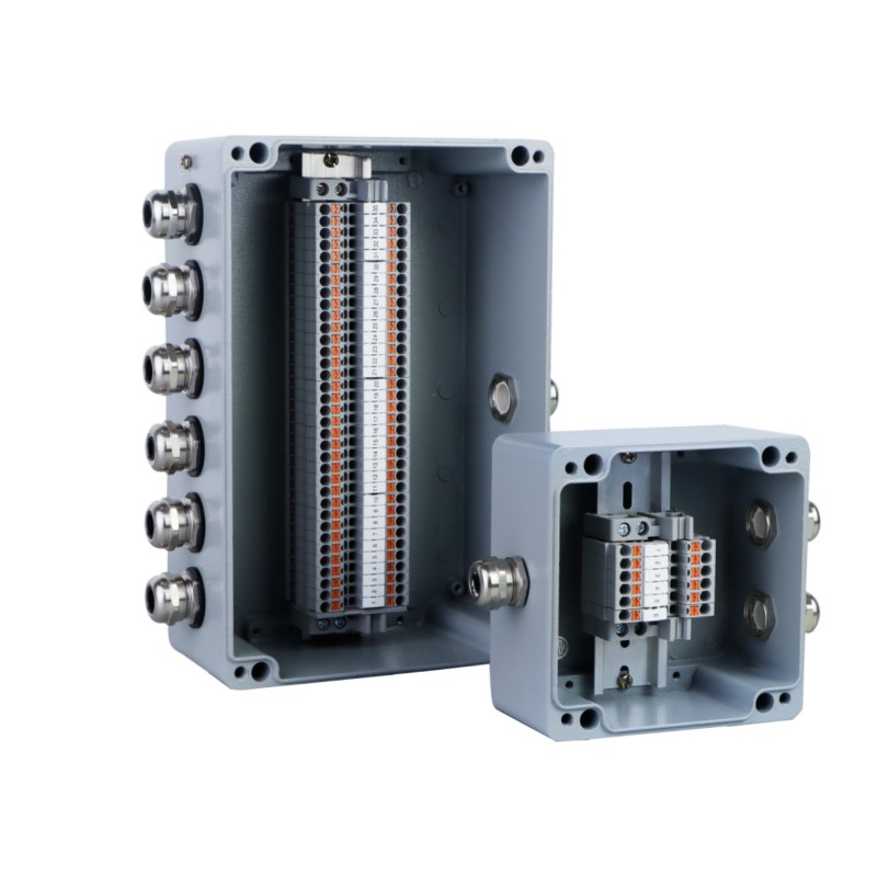 户外EX防爆接线盒带端子PT直插式铸铝接线盒防爆盒免工具分线盒