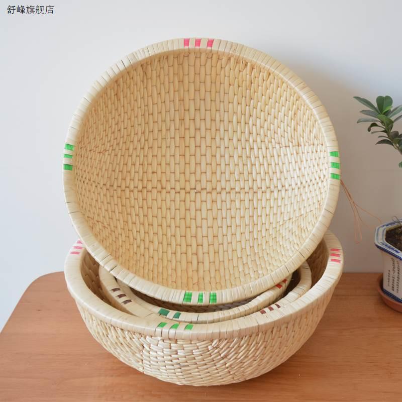 新款编筐馍筐家用手工柳编馒头筐柳条盛馒头筐箩筐笸箩收纳筐簸箕