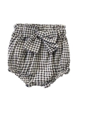 可可妈女宝宝公主蝴蝶结短裤夏季裙纯棉小童婴儿格子可爱百搭裤子