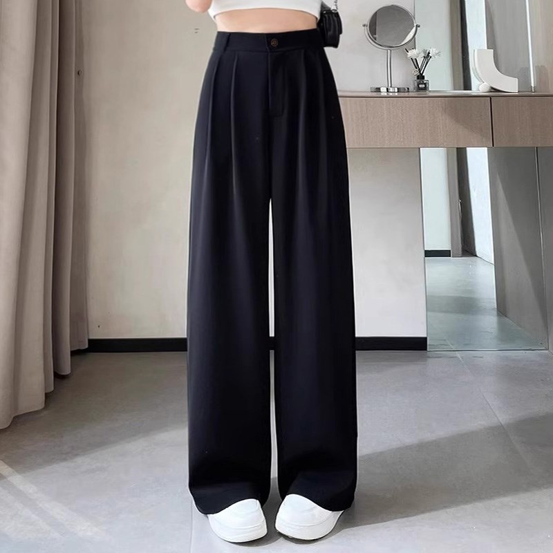 大码女装2025春季新款西装长裤240斤胖妹妹mm加大加肥垂感长裤子