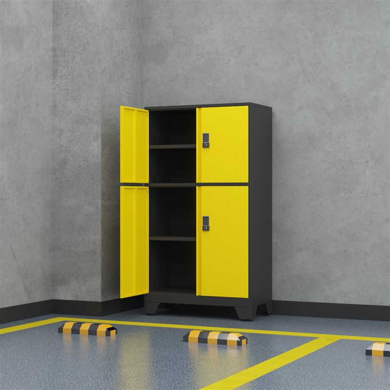 车库柜杂物柜储藏室防潮储物柜工具收纳柜停车场车位柜钢制密码柜