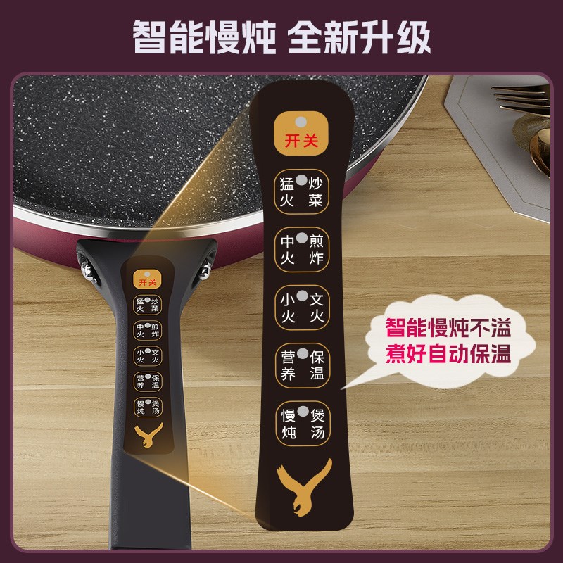 2024新款电炒锅家用炒菜炒锅煎煮蒸炒一体锅不粘锅宿舍电煮锅电锅