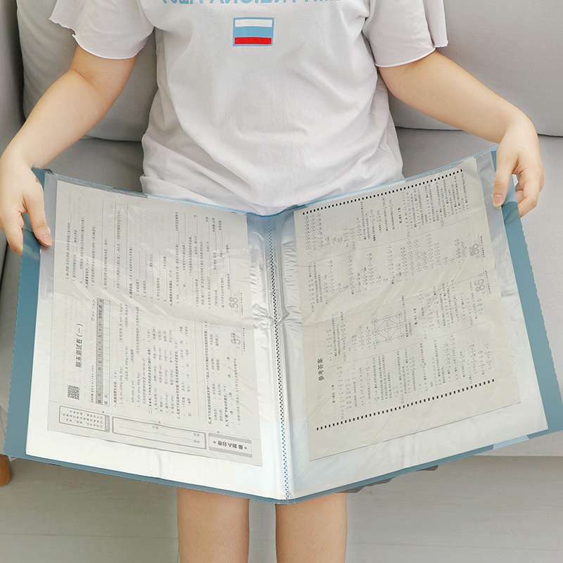 透明A3文件夹8K 4K 资料册60页塑料插页袋画册大号乐谱素描收纳夹