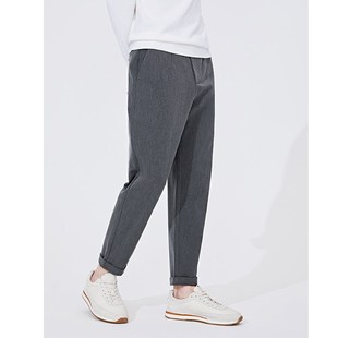 磨毛 锥形九分裤 Navigare意大利小帆船灰色休闲裤 新款 子 男秋季