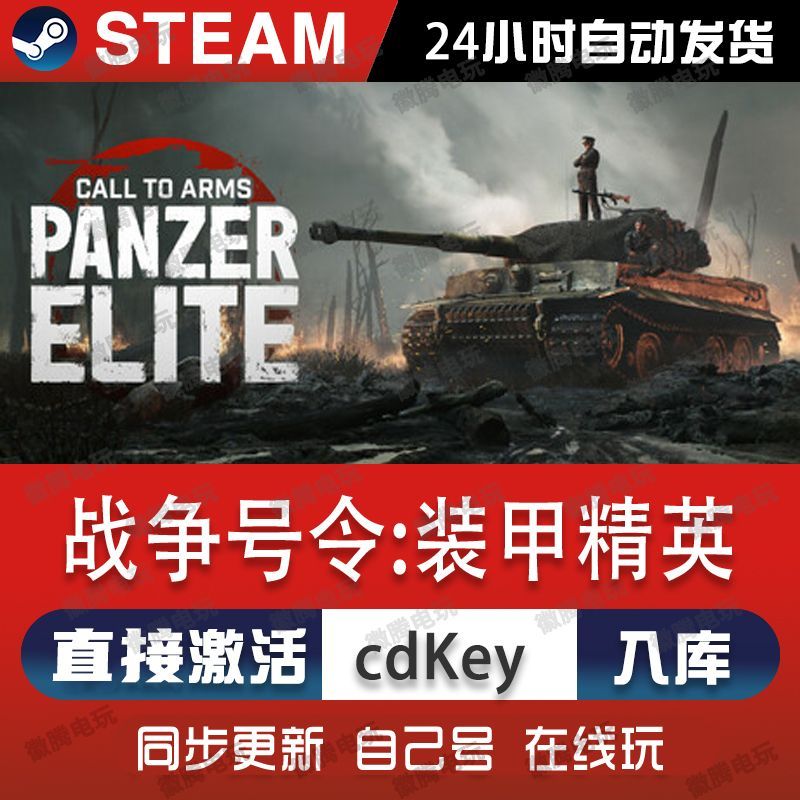 战争号令:装甲精英steam游戏cdkey激活码单机电脑游戏兑换入库pc