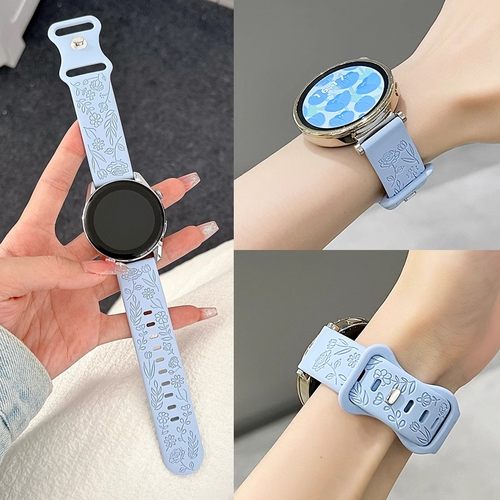 适用华为GT5手表表带gt4新款玫瑰浮雕硅胶GT4GT32watch4pro女运动