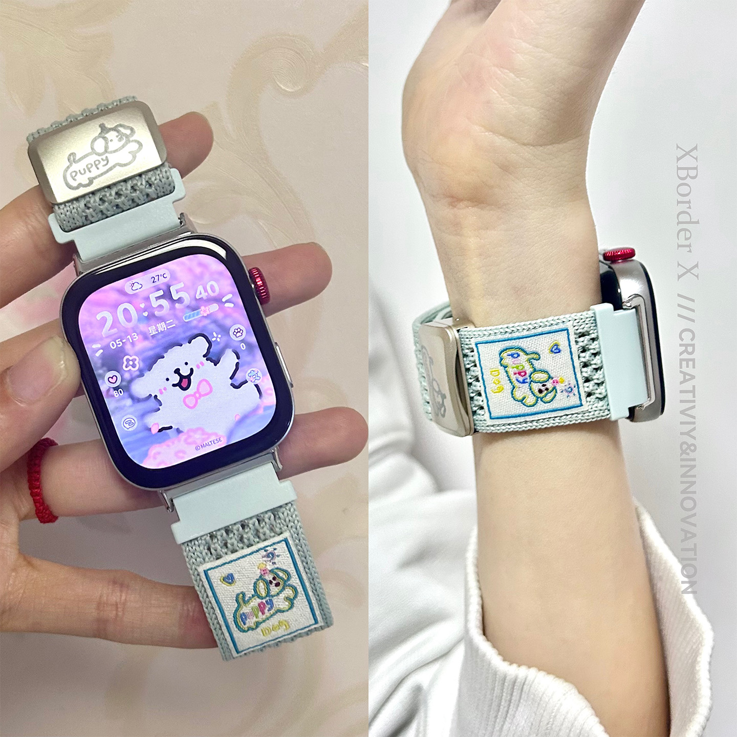【夏日感多巴胺可爱狗狗】适用华为fit4手表4pro表带女表带Fit3夏