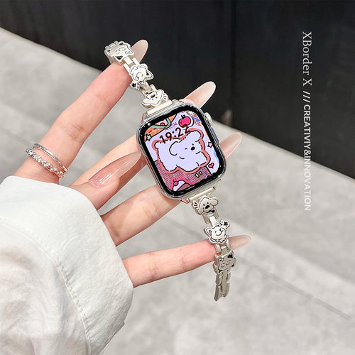 适用华为fit4/4pro手表表带watchFit3新款可爱狗表链高级感女夏