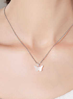 爆款春蝶舞项链女蝴蝶颈链礼物