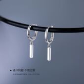 气质简约耳环韩版 小巧个性 长条耳钉百搭小众可爱时尚 超仙冷淡风潮