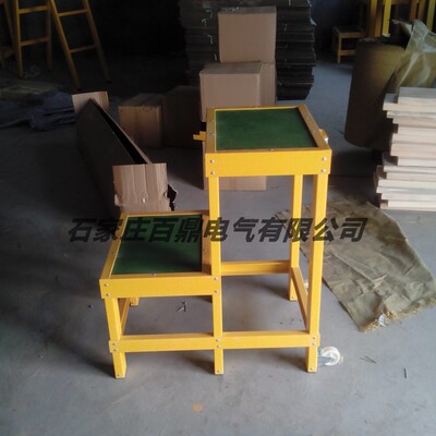 百鼎80cm带轮绝缘凳20kv绝缘凳 双层可拉动绝缘凳带滚轮和把手