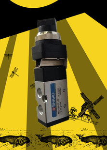 台湾新恭MSV8652 02气动机械阀SHAKO机械阀手动阀二位五通