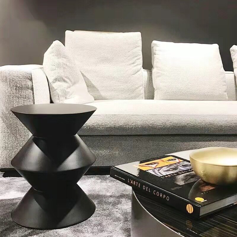 北欧换鞋小凳子客厅装饰欧式茶几儿童塑料矮凳创意圆形沙漏凳子