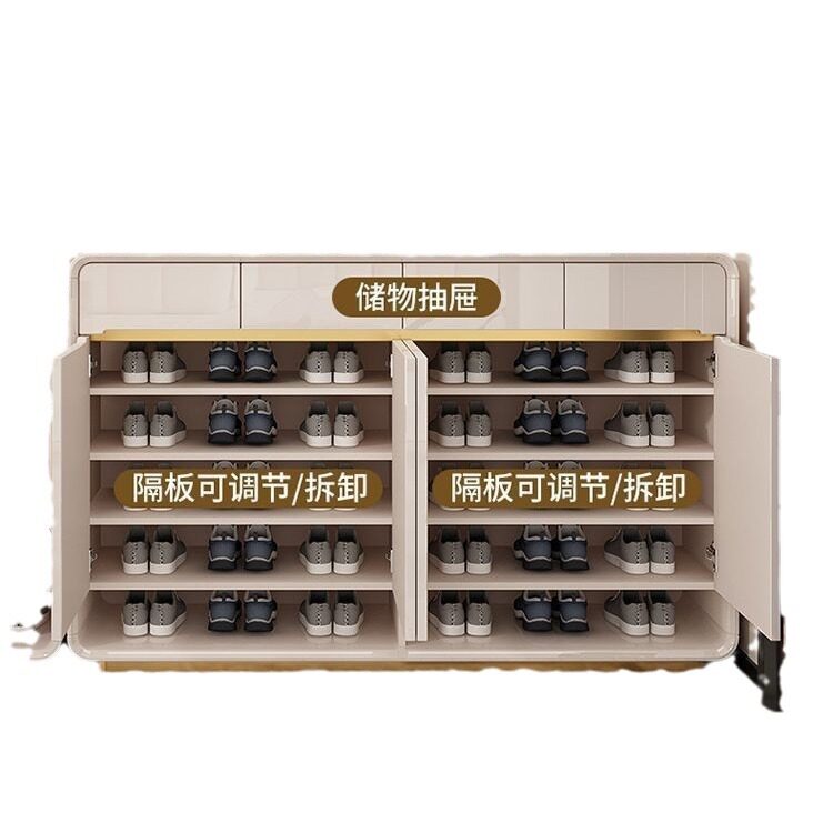 生活新款轻奢门口鞋柜家用门口烤漆大容量入户收纳储物柜子