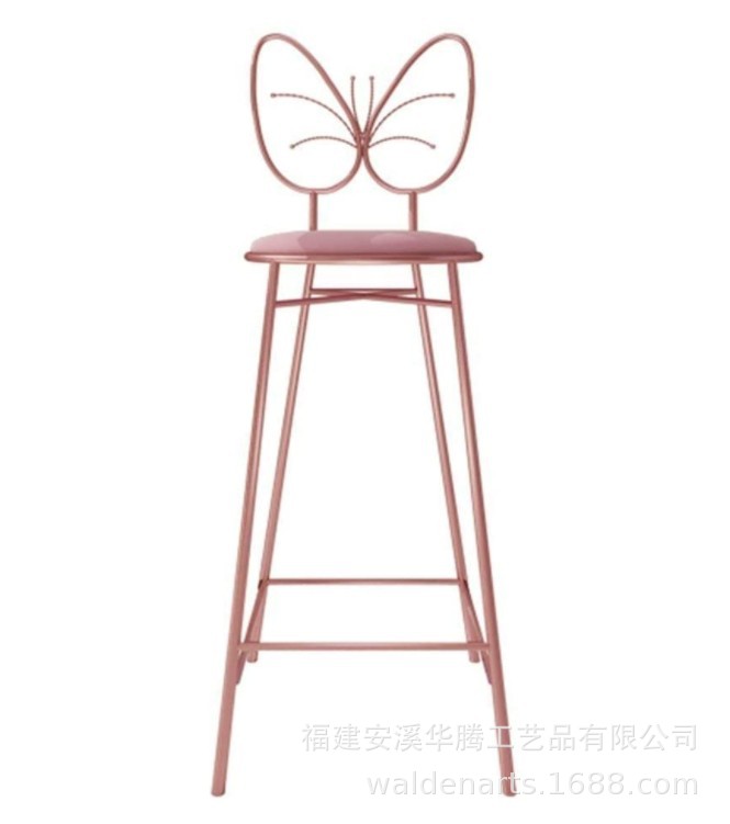 北欧简约金色金属蝴蝶靠背椅