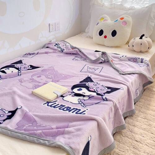 三丽鸥毛毯库洛米法兰绒毯子