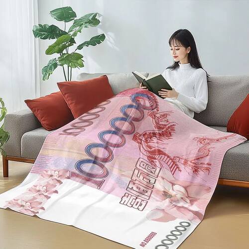 有趣又舒适办公室盖毯一百万图案