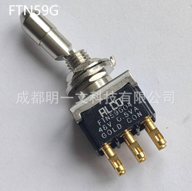 FTN59G拨动开关, 开-开TE泰科全新 DPDT, 不发光, F, 面板安装,6A