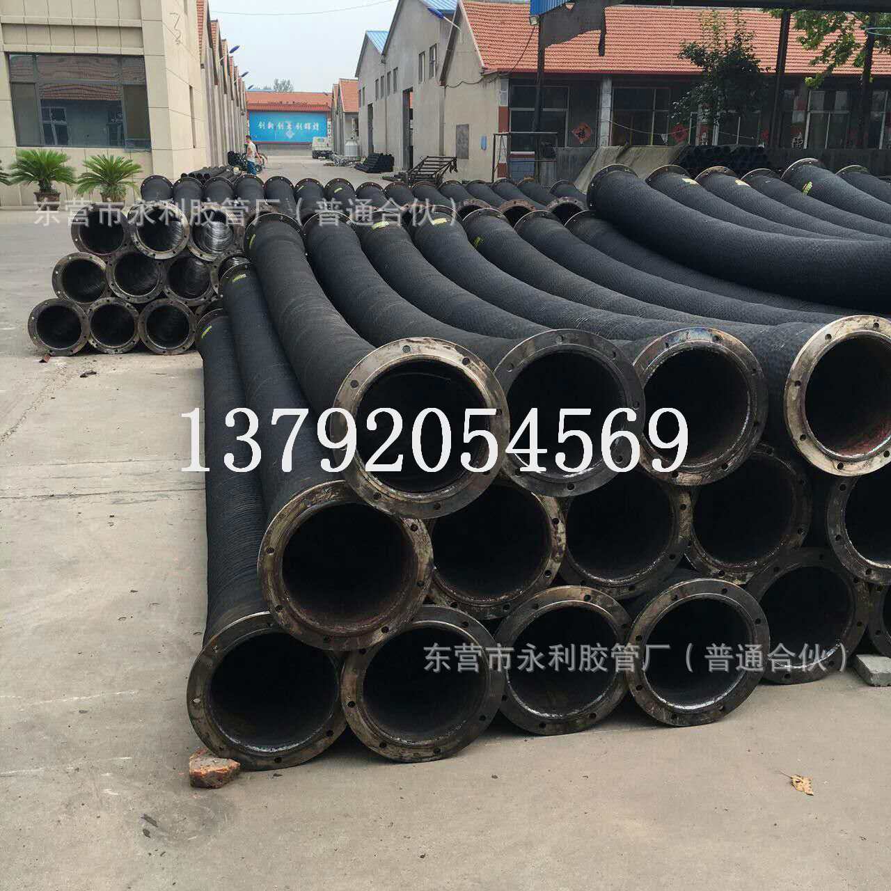 大口径水泵配套法兰胶管疏浚抗旱清淤排污专用耐压泵用吸水胶管