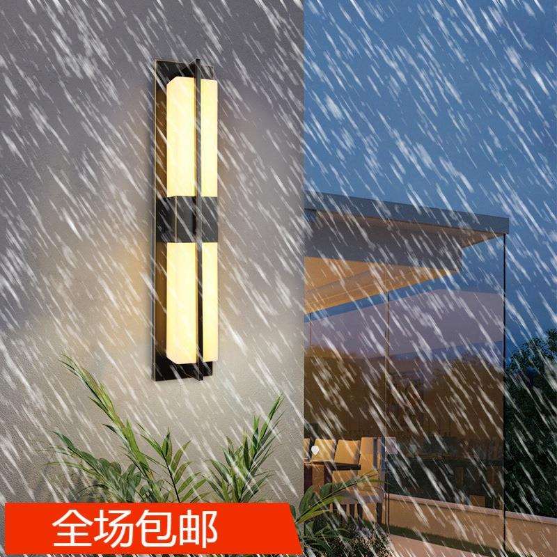 新中式户外防水壁灯别墅酒店客厅门前全铜室内仿云石阳台庭院壁灯
