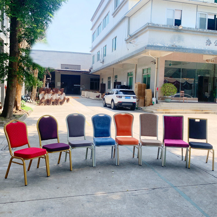 酒店椅子宴会铁椅婚庆活动椅培训会议餐厅靠背软包椅高靠背