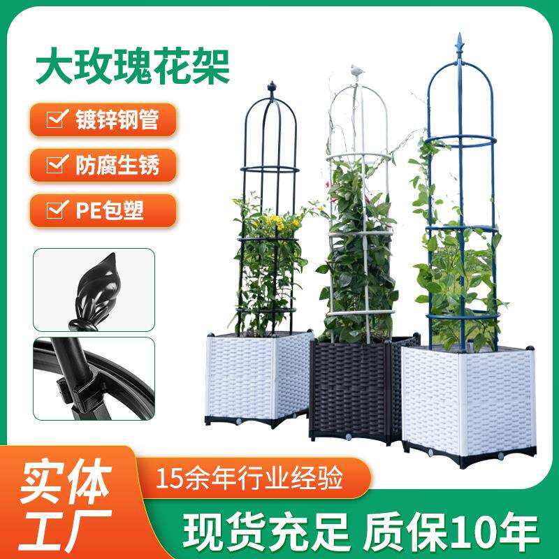 月季爬藤架玫瑰花架庭院户外花架子植物攀爬架花园支撑杆花支架