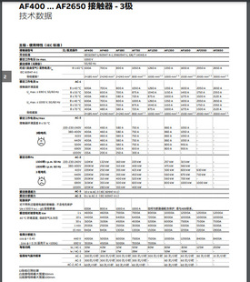 60HZ 交直流通用接触器 500V50 AF205 250 ABB