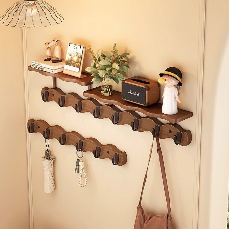 门后挂衣架墙上壁挂卧室家用客厅玄关入户免打孔简易挂衣钩置物架