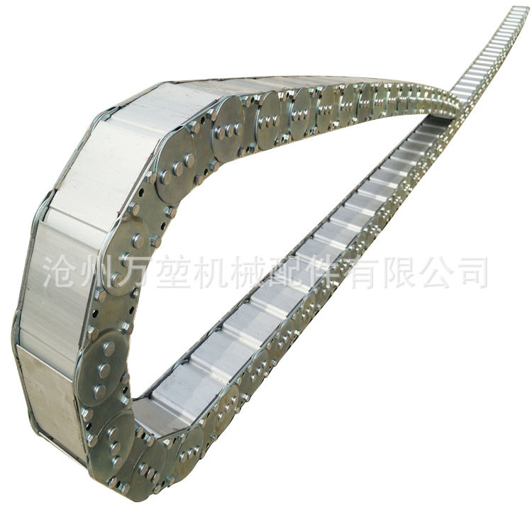 供应回转炉拖链 工程拖链塑料拖链坦克链机床钢铝船用不锈钢拖链
