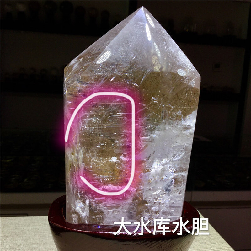 东海水晶 天然全包裹水胆水晶大水库摆件