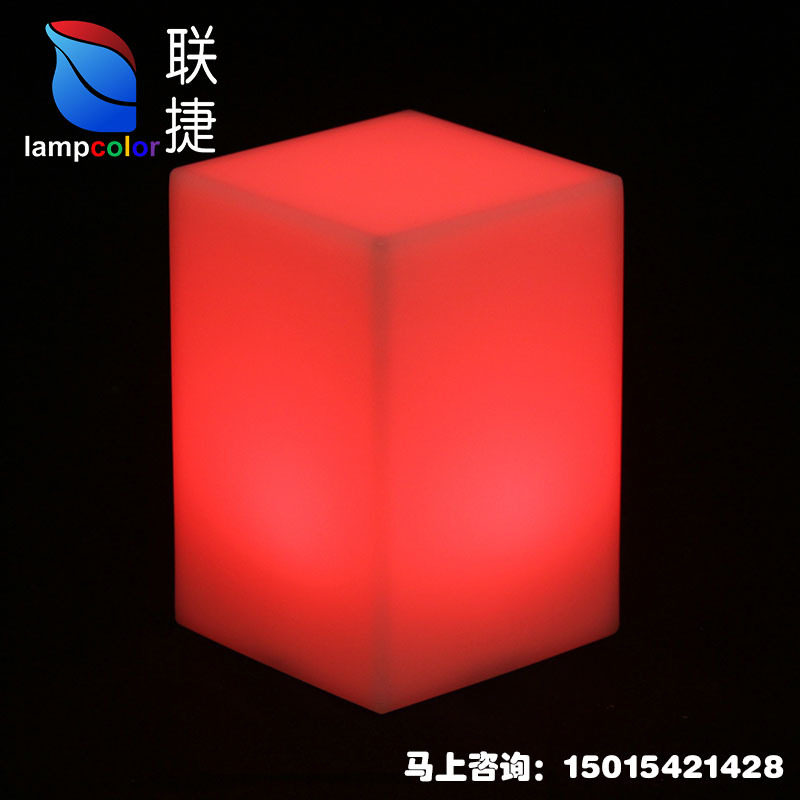 桌面LED七彩氛围小方柱桌灯