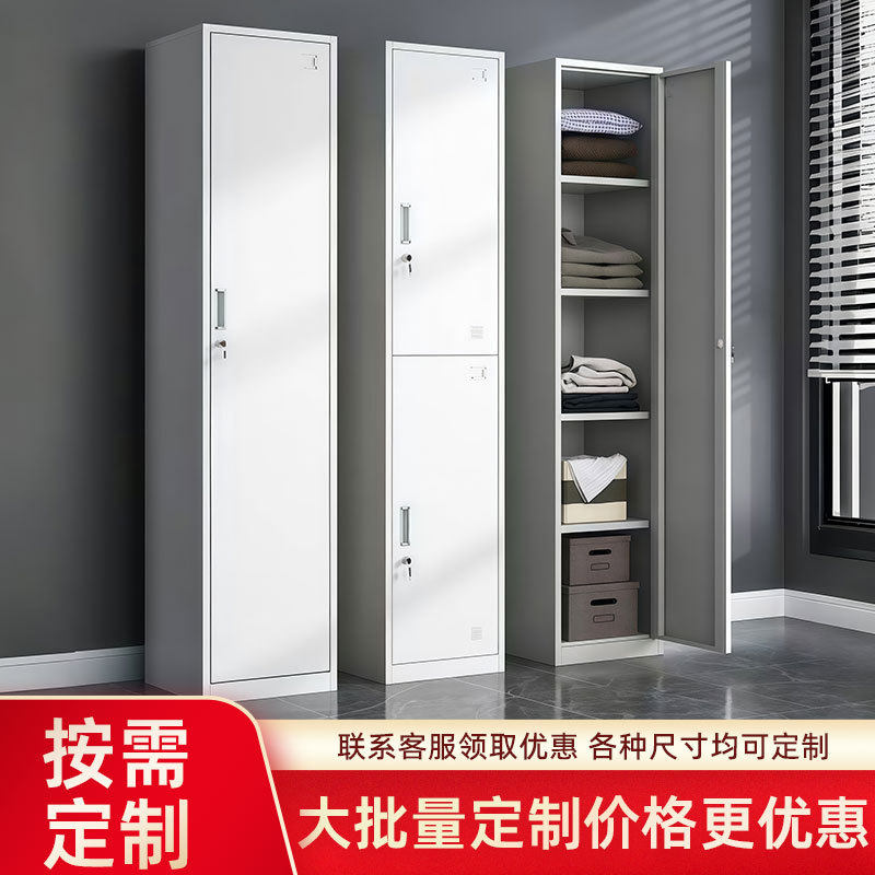 单门更衣柜铁皮柜单人柜员工柜储物柜钢制更衣箱小现代简约风